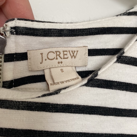 J. Crew White and Black Stripe Sleeveless Dress with Pockets - Picture 5 of 13